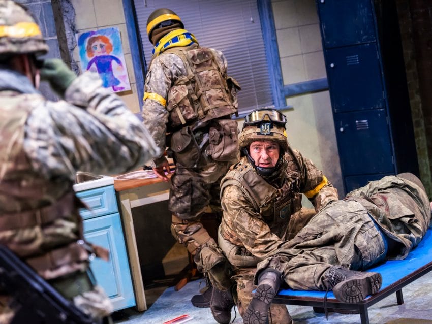 Ian Bonar, Daniel Betts, David Michaels and Clara Read in Wretched Things (c) Tristram Kenton